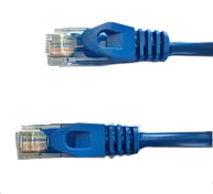 Blue Cat5e Molded Snagless cable.
