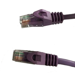 Purple Cat6 Molded Snagless cable.